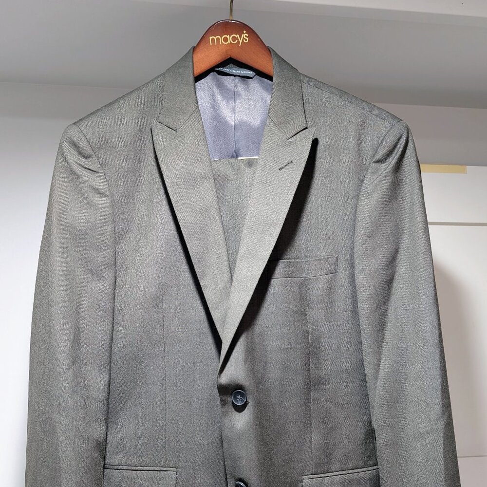 Perry Ellis Olive colored suit